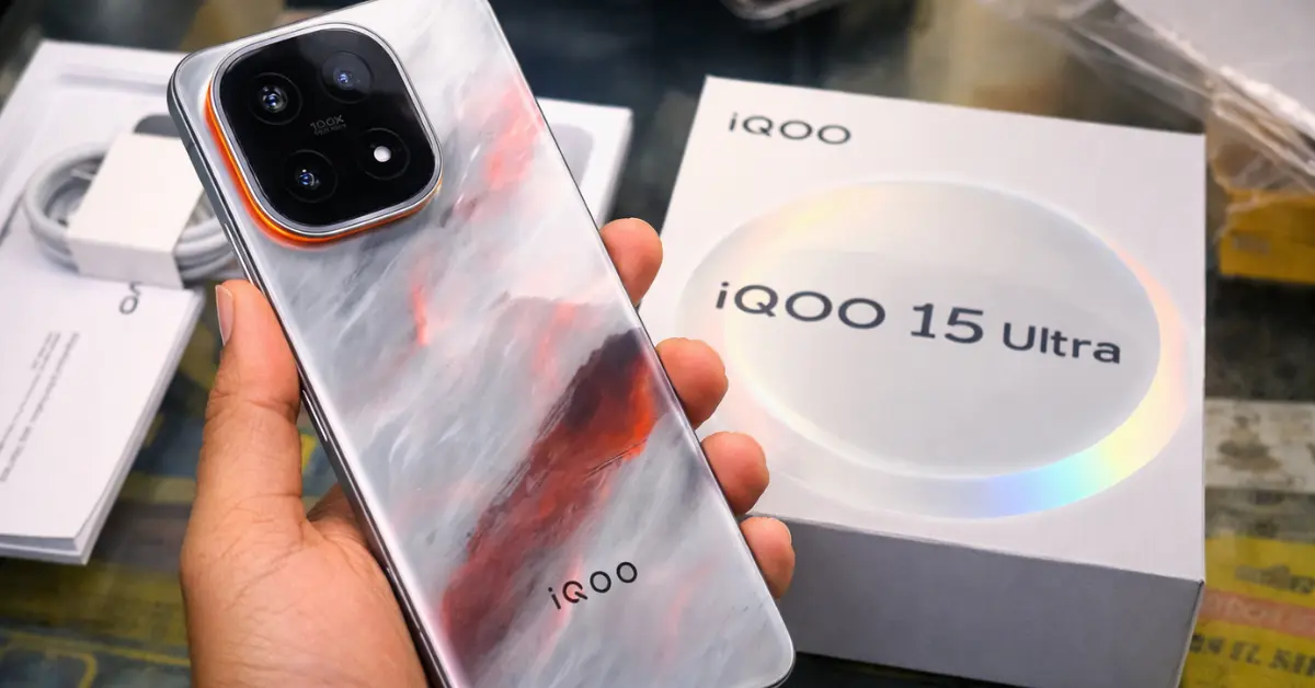 iQOO 15 Ultra in hand with box